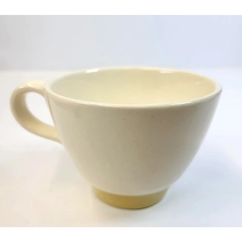 Vintage Metlox Poppytrail Coffee Cup Beige Fruit Motif California Pottery USA